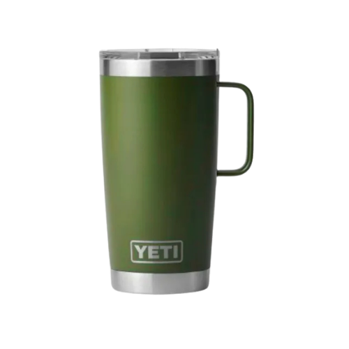 Termo YETI Rambler® Mug 20oz en color Green Army (Verde Militar), acero inoxidable con aislamiento al vacío