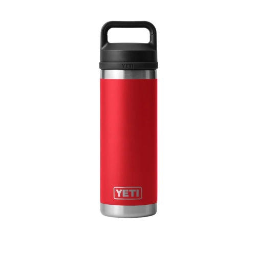 Termo YETI Rambler® Water Bottle 18oz en color Rescue Red (Rojo), acero inoxidable con aislamiento al vacío