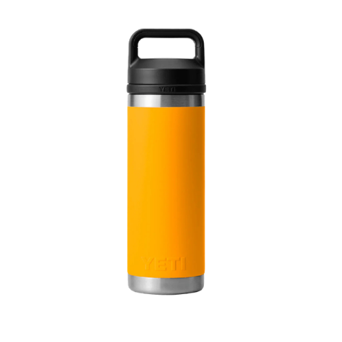 Termo YETI Rambler® Water Bottle 18oz en color Alpine Yellow (Amarillo), acero inoxidable con aislamiento al vacío