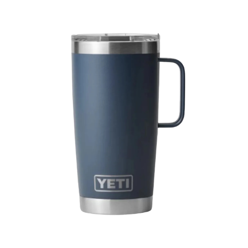 Termo YETI Rambler® Mug 20oz en color Navy (Azul Marino), acero inoxidable con aislamiento al vacío