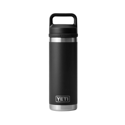 Termo YETI Rambler® Water Bottle 18oz en color Negro, acero inoxidable con aislamiento al vacío