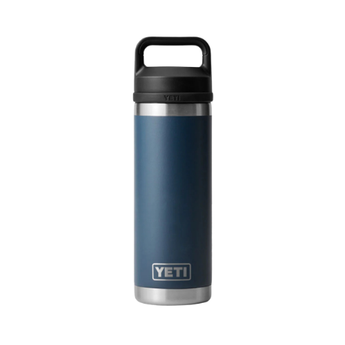 Termo YETI Rambler® Water Bottle 18oz en color Navy (Azul Marino), acero inoxidable con aislamiento al vacío