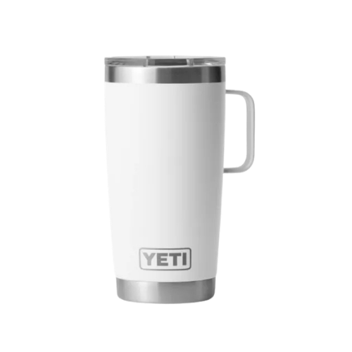 Termo YETI Rambler® Mug 20oz en color Blanco, acero inoxidable con aislamiento al vacío