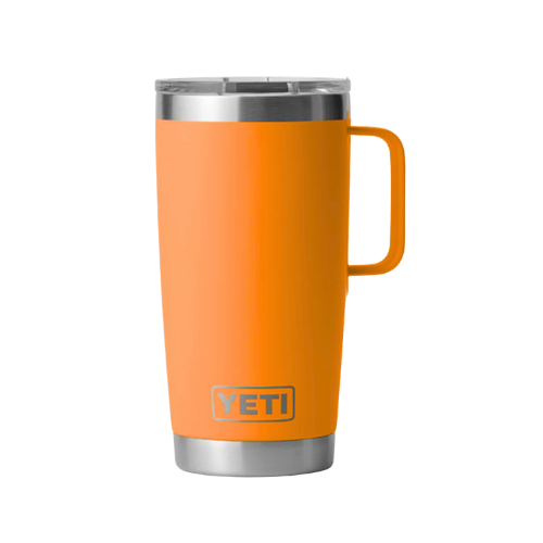 Termo YETI Rambler® Mug 20oz en color King Crab (Naranja), acero inoxidable con aislamiento al vacío
