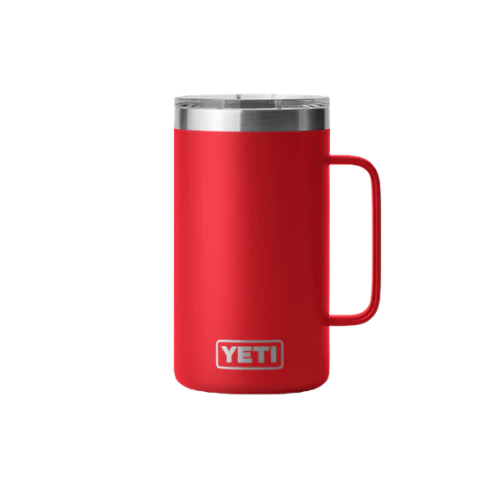 Termo YETI Rambler® Mug 24oz en color Rescue Red (Rojo), acero inoxidable con aislamiento al vacío