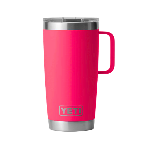 Termo YETI Rambler® Mug 20oz en color Bimini Pink (Rosa Mexicano), acero inoxidable con aislamiento al vacío