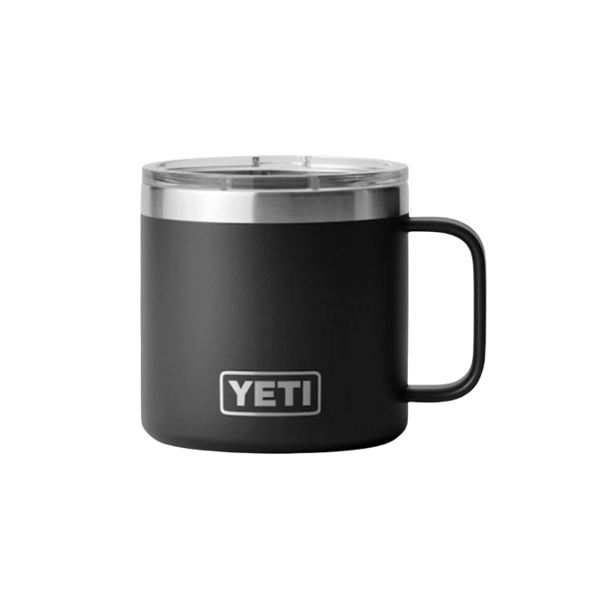 Termo YETI Rambler® Mug en color Negro, acero inoxidable con aislamiento al vacío