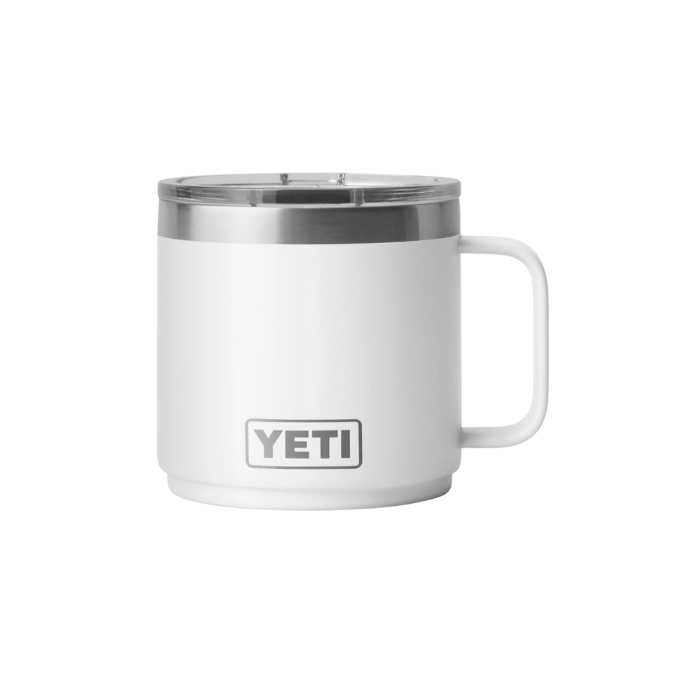 Termo YETI Rambler® Mug en color Blanco, acero inoxidable con aislamiento al vacío