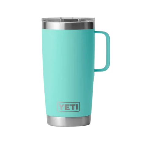 Termo YETI Rambler® Mug 20oz en color Seafoam (Menta), acero inoxidable con aislamiento al vacío