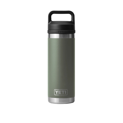 Termo YETI Rambler® Water Bottle 18oz en color Green Army (Verde Militar), acero inoxidable con aislamiento al vacío