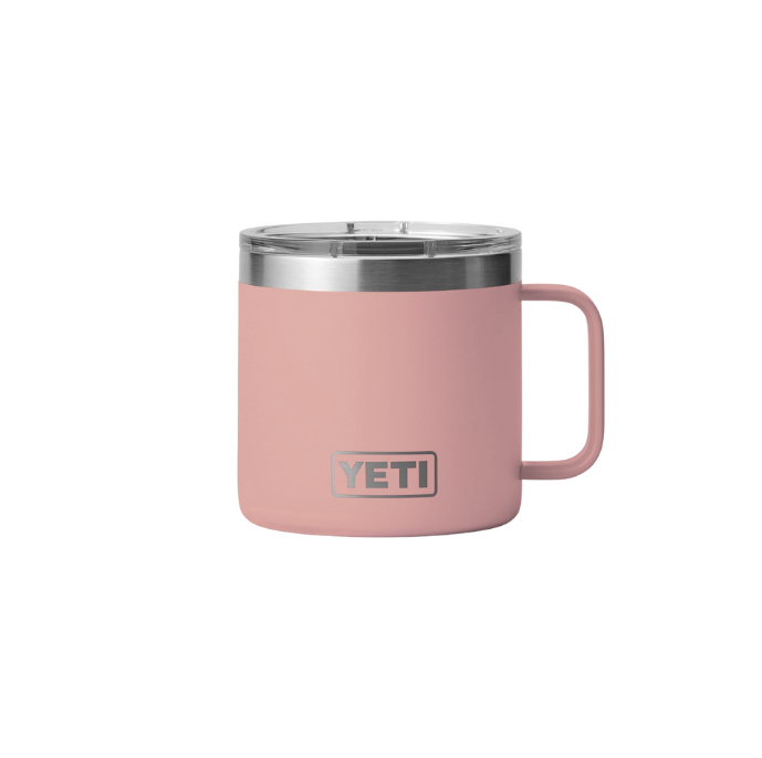 Termo YETI Rambler® Mug en color Sandstone Pink (Rosa Arena), acero inoxidable con aislamiento al vacío