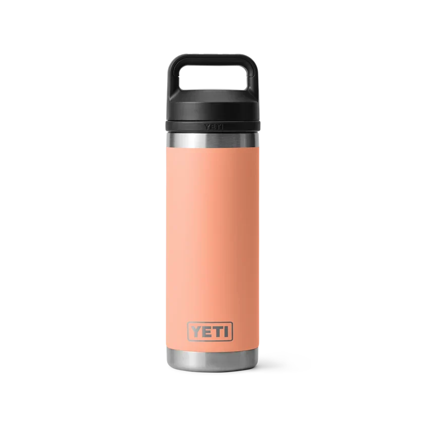 Termo YETI Rambler® Water Bottle 18oz en color Coral, acero inoxidable con aislamiento al vacío