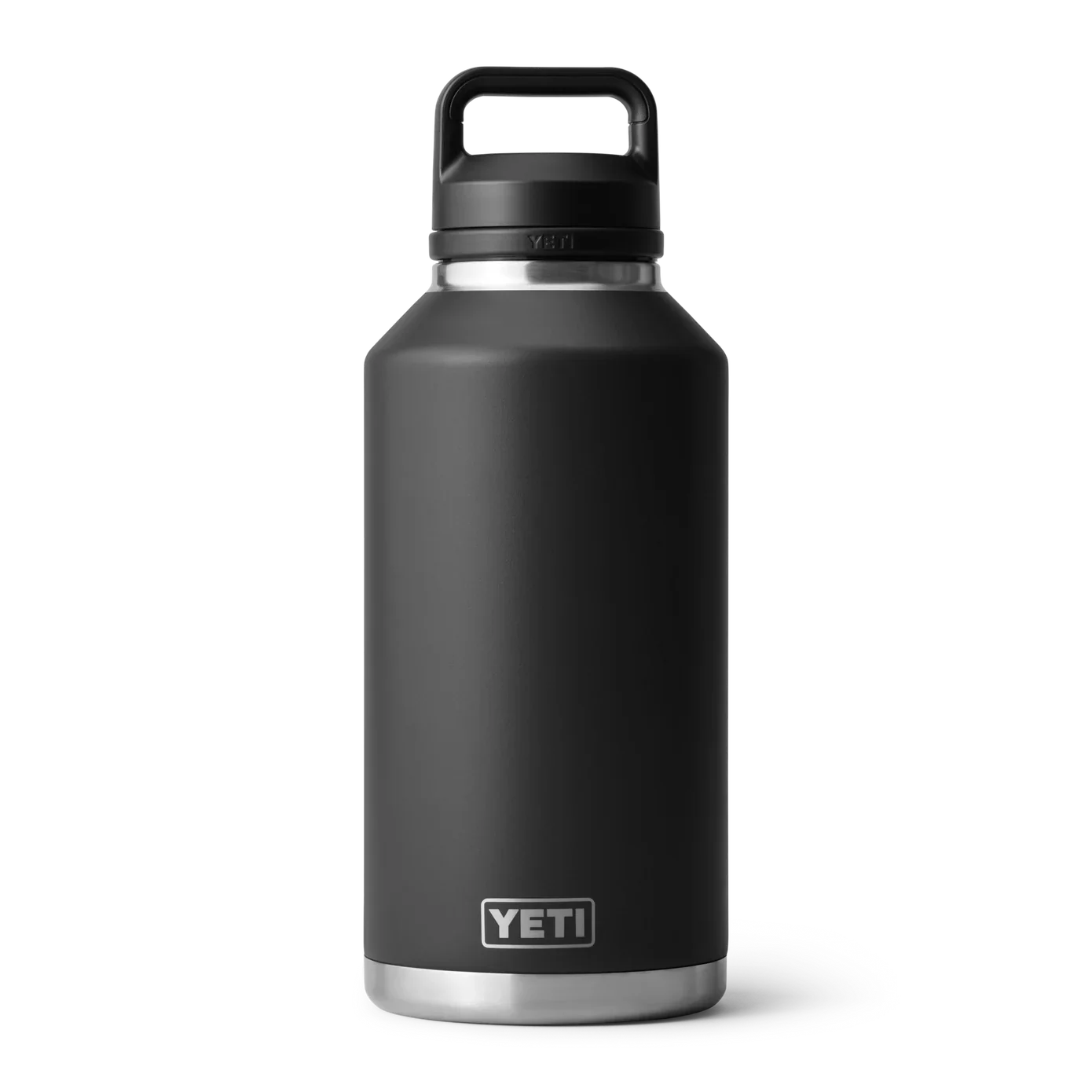 Termo YETI Rambler® Water Bottle 64oz en color Negro, acero inoxidable con aislamiento al vacío