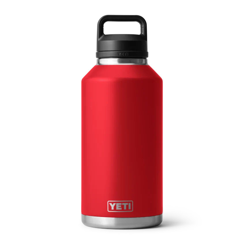 Termo YETI Rambler® Water Bottle 64oz en color Rescue Red (Rojo), acero inoxidable con aislamiento al vacío