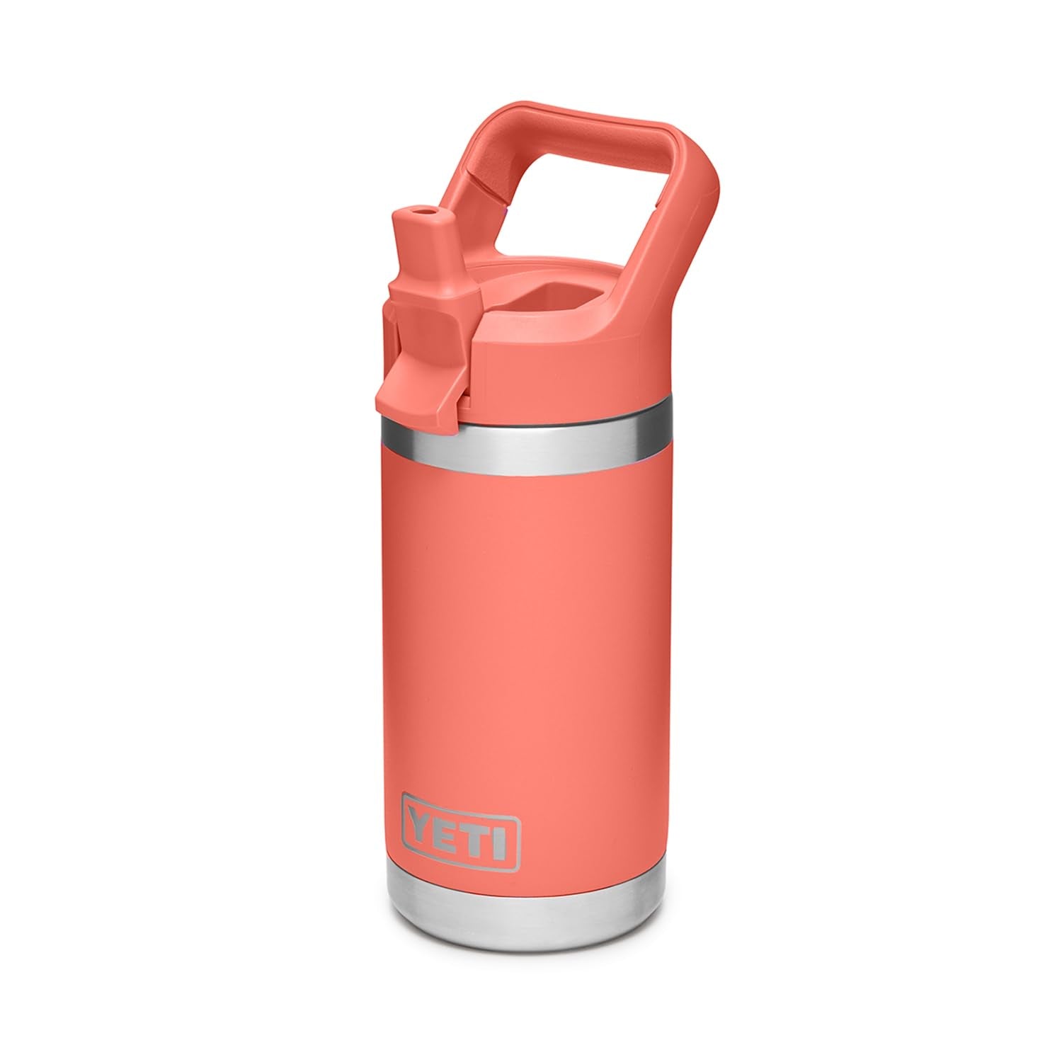 Termo YETI Rambler® Jr. Kids Water Bottle 12oz en color Coral, acero inoxidable con aislamiento al vacío