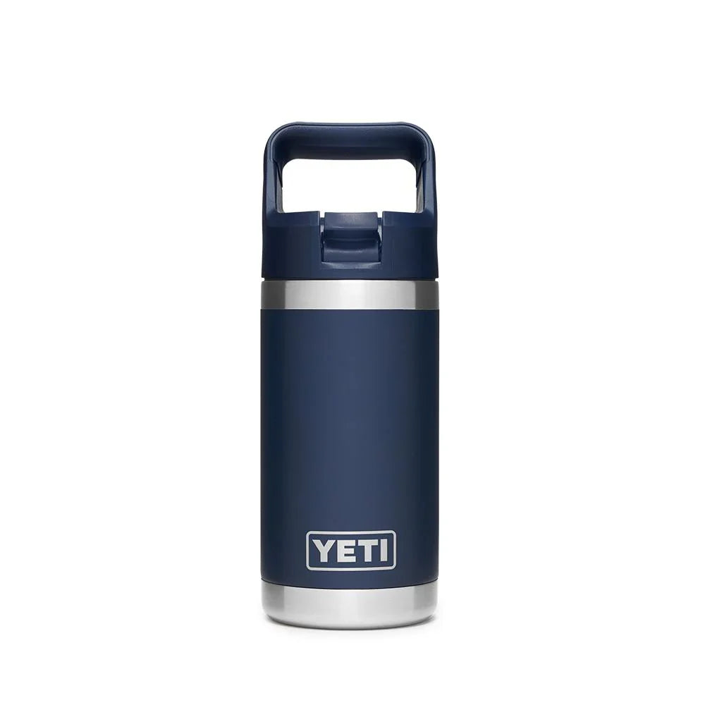 Termo YETI Rambler® Jr. Kids Water Bottle 12oz en color Navy (Azul Marino), acero inoxidable con aislamiento al vacío