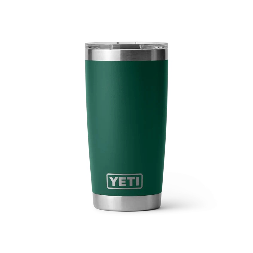Termo YETI Rambler® Tumbler 20oz en color Northwood Green (Verde Bosque), acero inoxidable con aislamiento al vacío