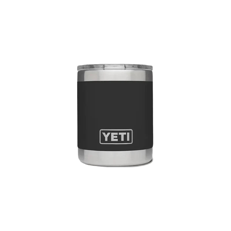 Termo YETI Rambler® Lowball 10oz en color Negro, acero inoxidable con aislamiento al vacío