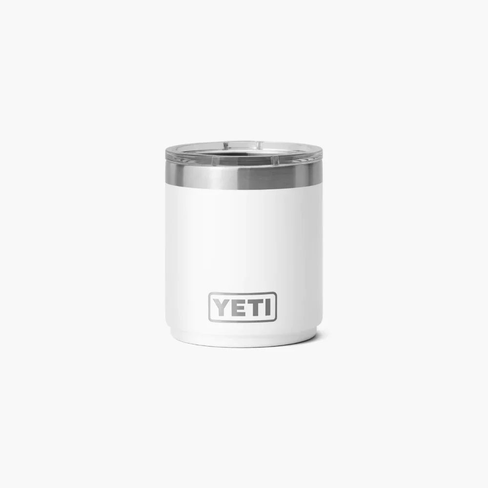 Termo YETI Rambler® Lowball 10oz en color Blanco, acero inoxidable con aislamiento al vacío