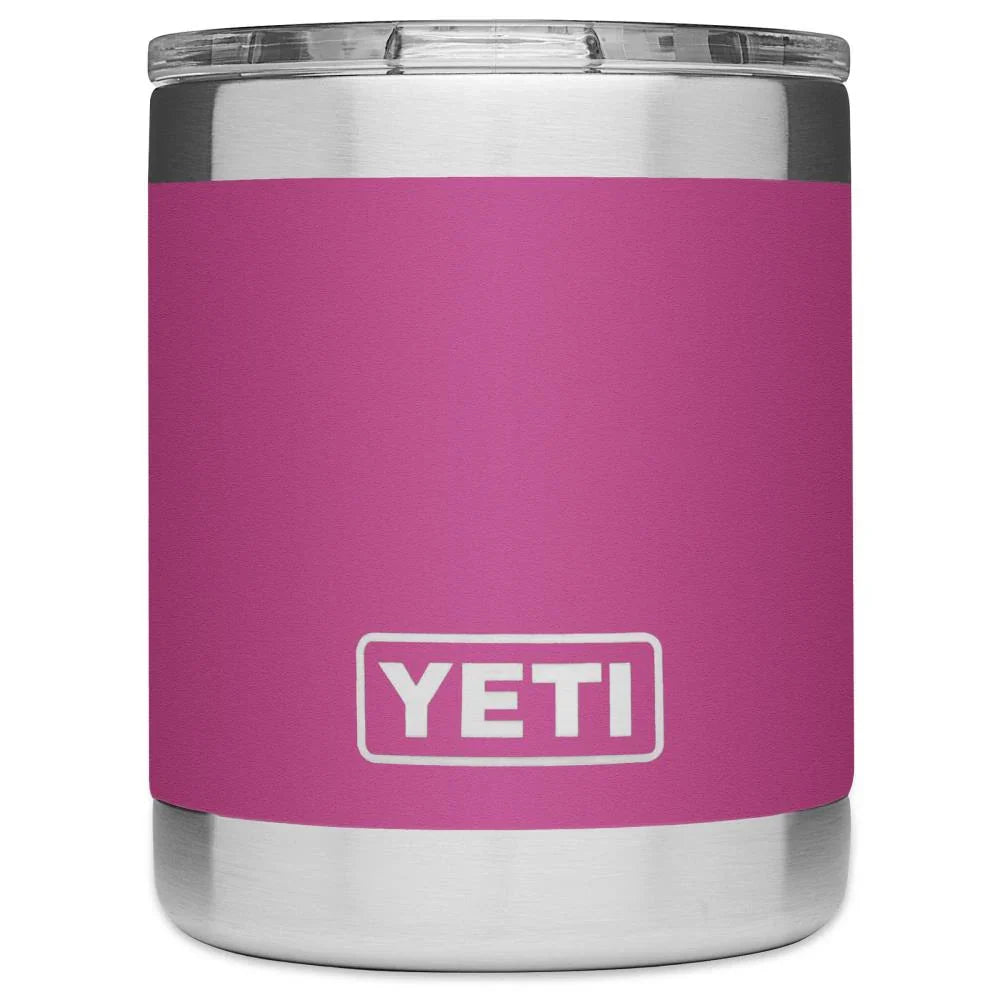 Termo YETI Rambler® Lowball 10oz en color Rosa Mexicano, acero inoxidable con aislamiento al vacío