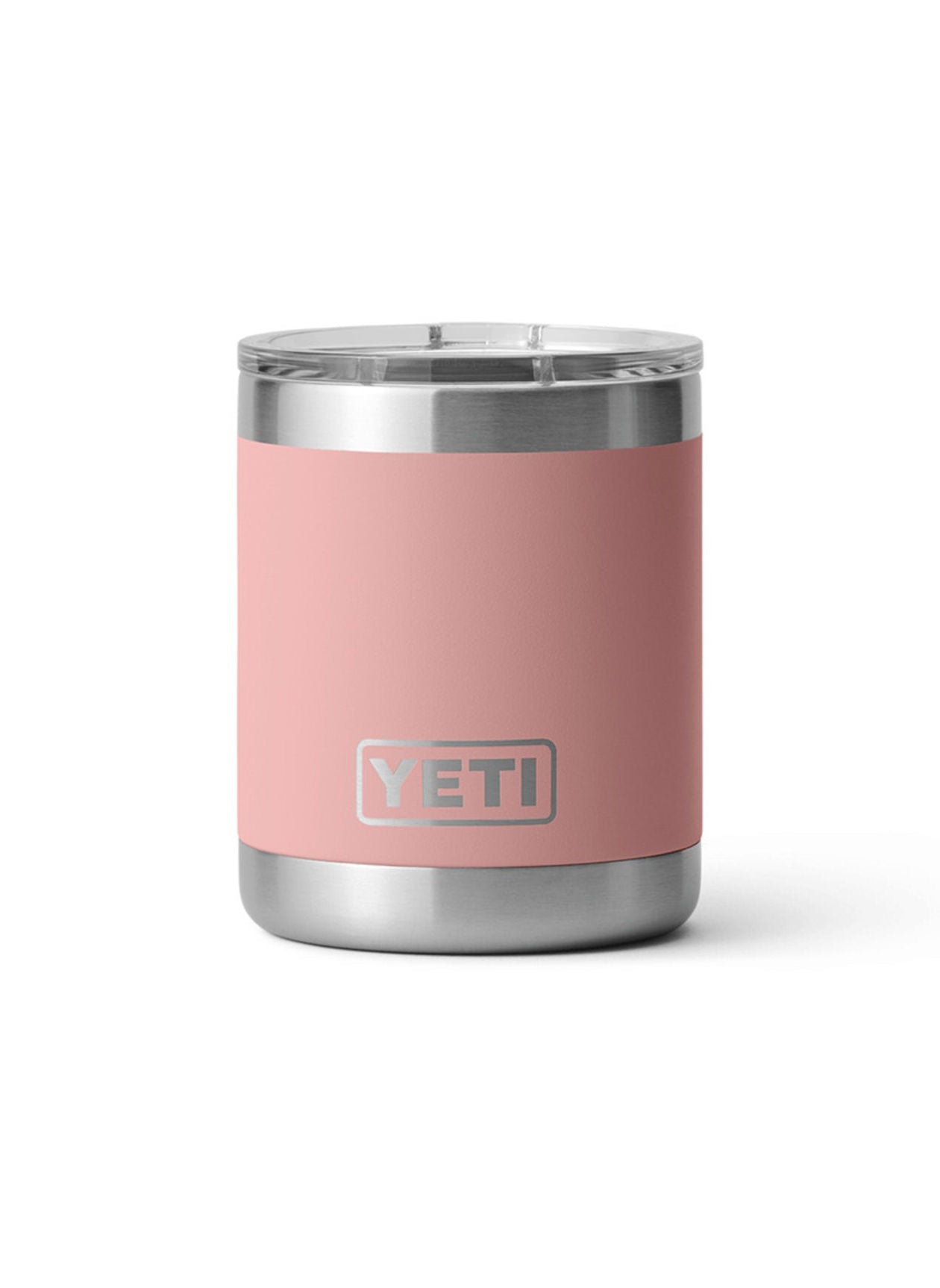 Termo YETI Rambler® Lowball 10oz en color Coral, acero inoxidable con aislamiento al vacío
