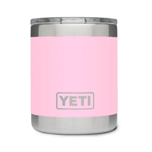 Termo YETI Rambler® Lowball 10oz en color Power Pink (Rosa), acero inoxidable con aislamiento al vacío