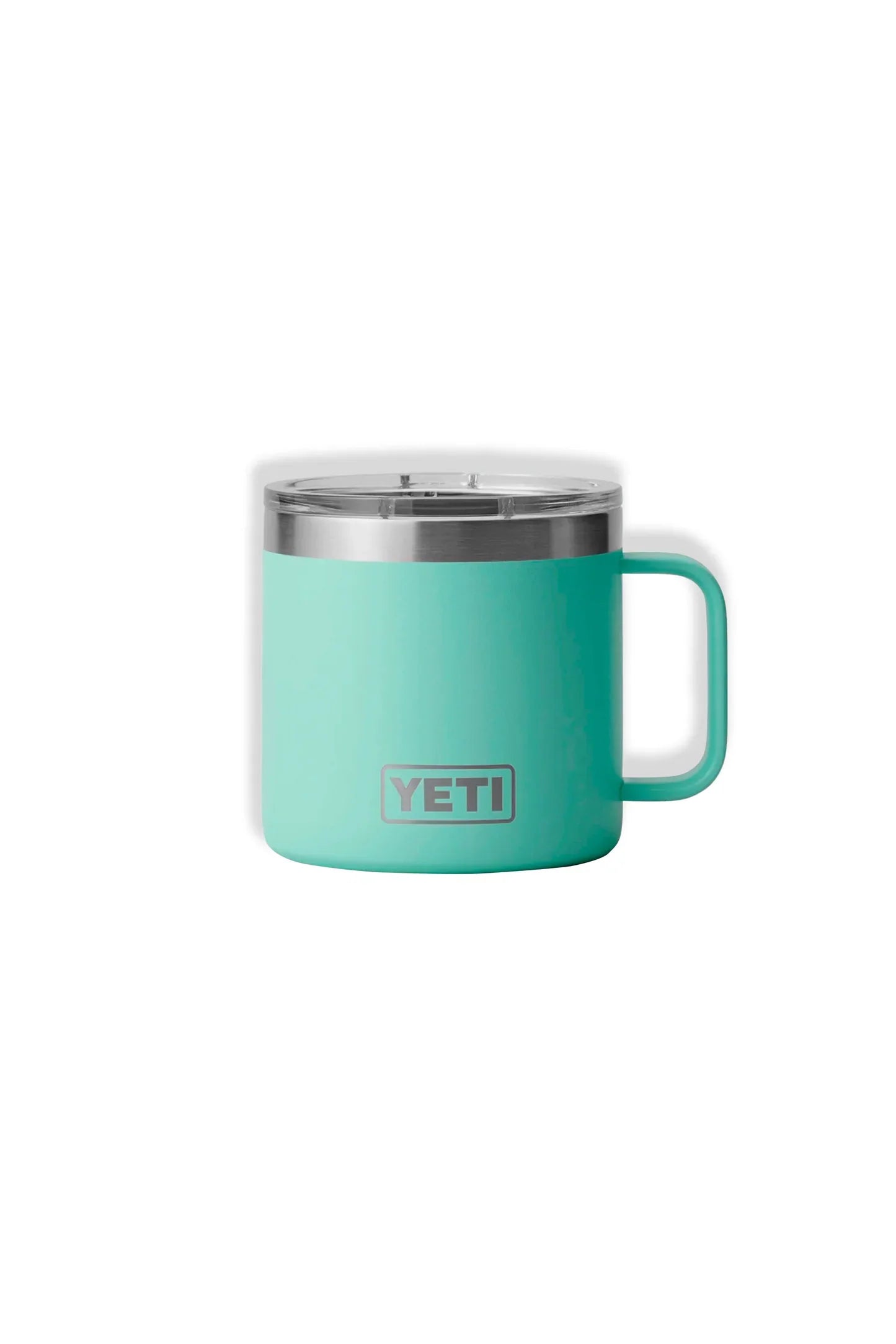 Termo YETI Rambler® Mug 14oz en color Seafoam (Menta), acero inoxidable con aislamiento al vacío